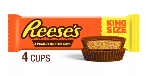 Reeses Cups: Reeses peanut butter cups 4 large cups